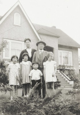 Shig Out Tomekichi Maikawa in front of our house around 1938-39.